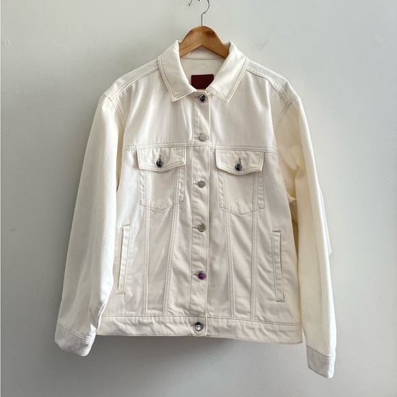 ANINE BING Size XS (oversized) Anine Bing Rory Jacket In Ecru White - Picture 5 of 16